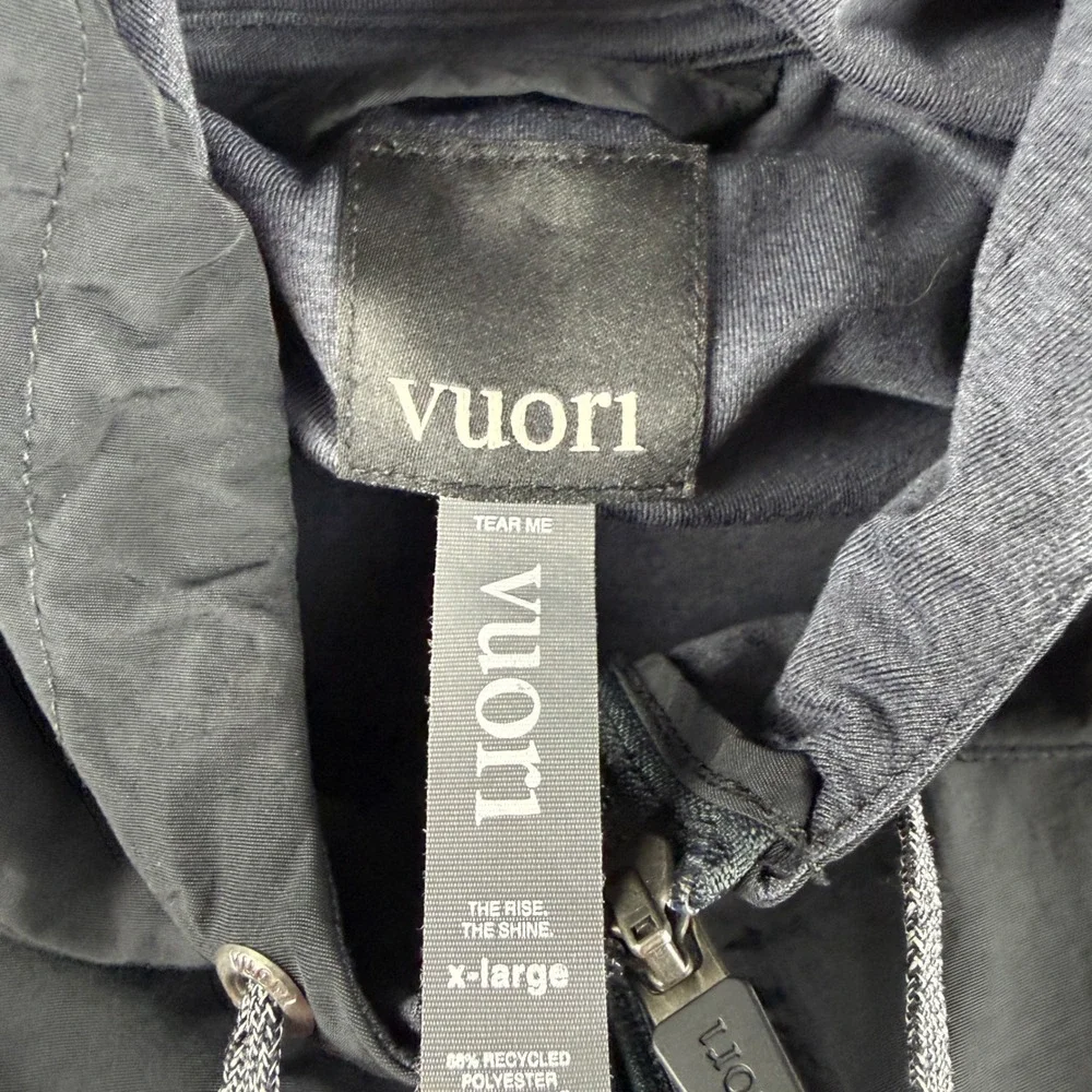 Vuori Sunday Element Jacket Men's XL Gray Hoodie Colorblock Gym Athleisure V215* - Picture 6 of 10